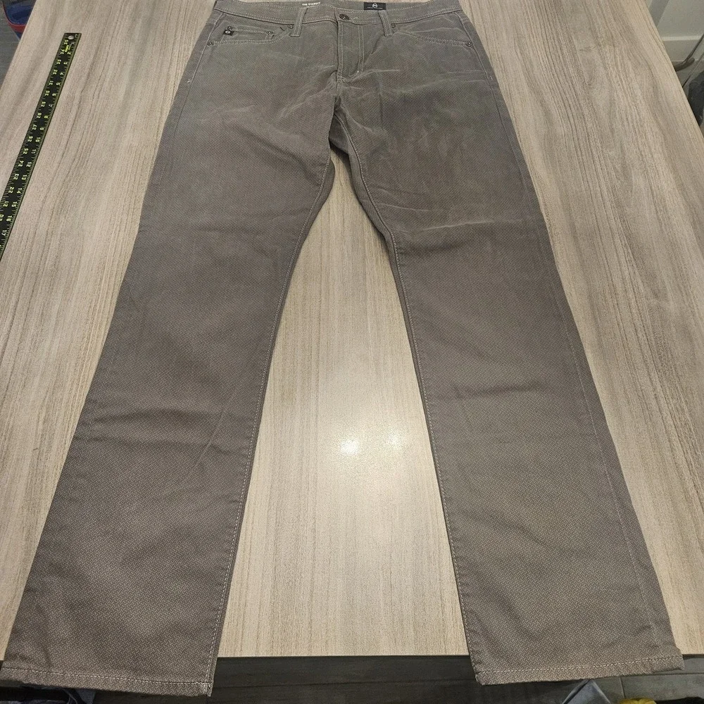 Adriano Goldschmied 32x34(32) The Everett‎ Slim Straight Gray Geometric Pants